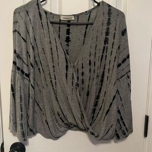 Gray & Black blouse